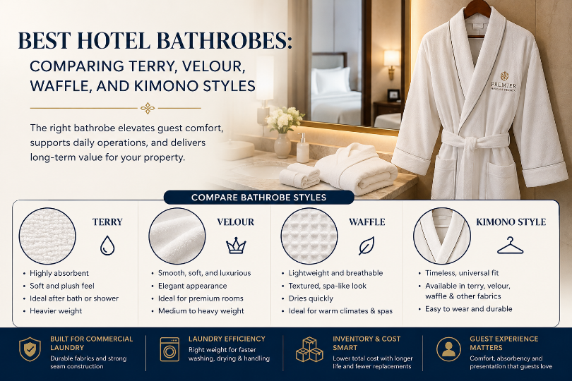 Best Hotel Bathrobes: Comparing Terry, Velour, Waffle, and Kimono Styles